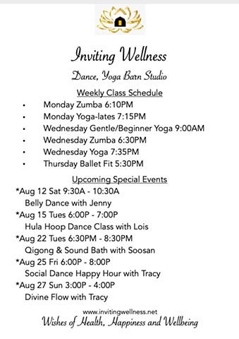 Schedule & Class Descriptions