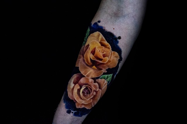 Really excited about theses roses i did that was taken by her from her grandmas garden!