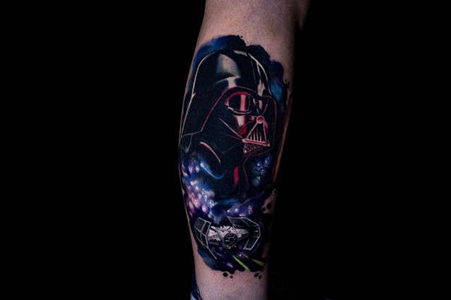 Darth Vader + tie fighter 