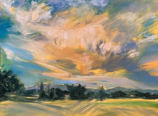 Oil sketch Poblanos Sunset