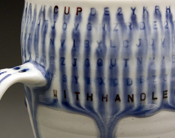 Cup with handle, detail