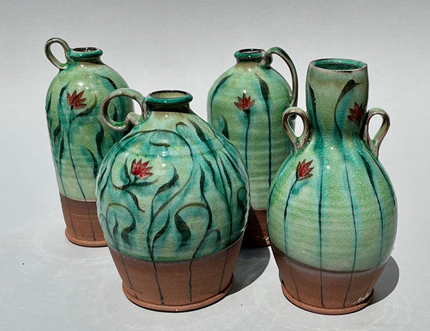 Bottles and Vase