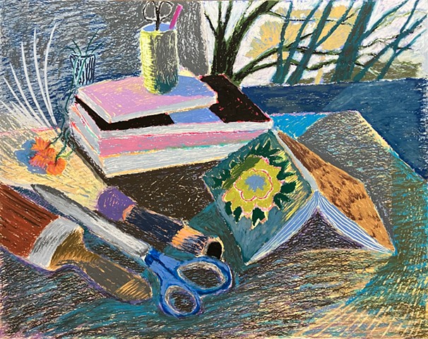 Still Life with Overturned Book