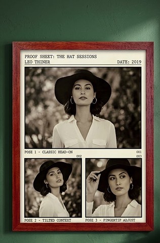 Digital proof sheet from portrait photography shoot