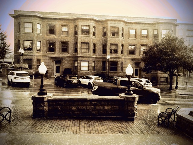 Standing on steps-US Federal Court Building Sioux Falls, SD 2023