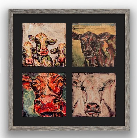 "The Herd" Western South Dakota Acrylic paintings - Framed 2023