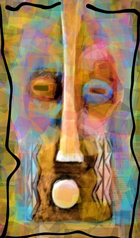 Hawaiian Ceremonial Mask-Digital photograph Edition of 10 2021-2024