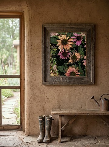 Painting hanging in the mud porch. 