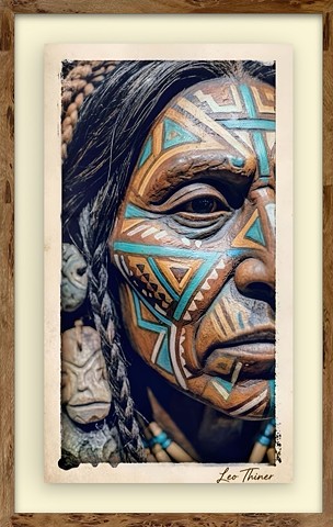 Native American painted face study -  2026