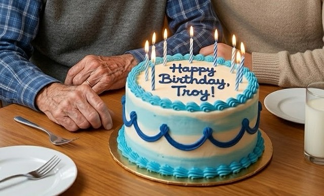 Happy Birthday-Candle Cake Day to Troy - Deployed Yemen Middle East 