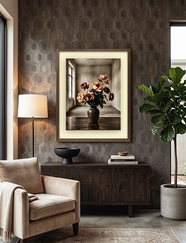 Wallpaper flower arrangement - on wall 2026