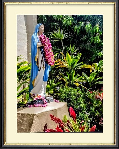 Statue of Mary - Maria Lanakila Catholic Church Lahaina, Hawaii