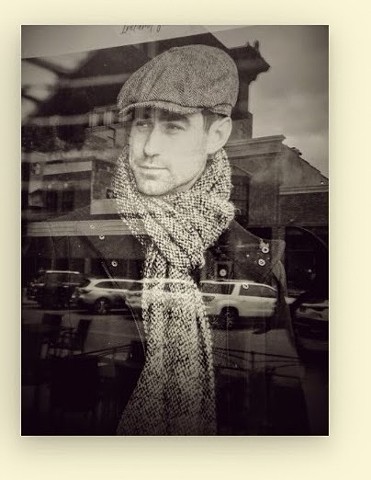 Looking threw storefront window