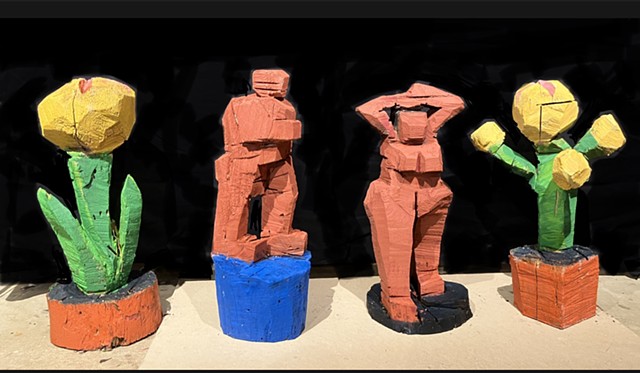 4 small figures