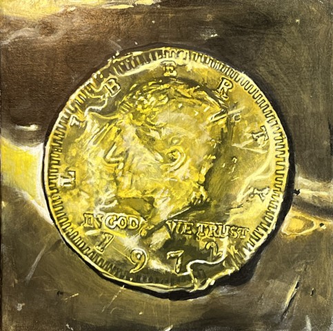 Yellow Foil Silver Dollar