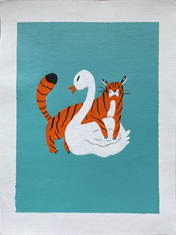 Tiger Friend and Goose Pal