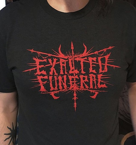 Exalted Funeral Logo on Shirt