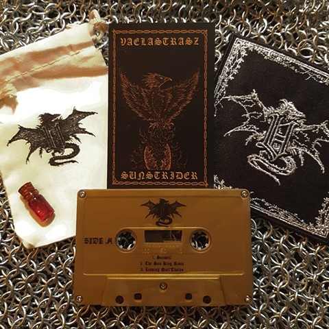 Vaelastrasz Emblem on Pouch, 'Sunstrider' Album Cover, Emblem on Patch & Tape