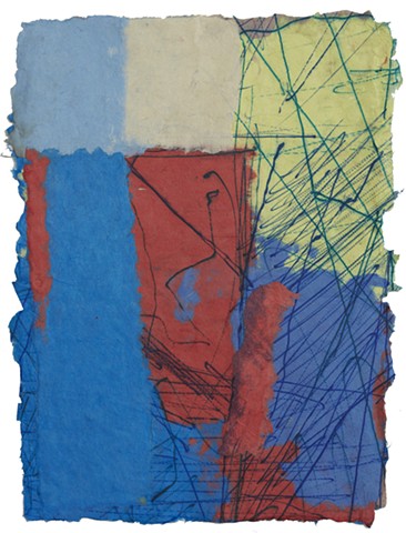 untitled #307, intaglio, chine collé on handmade paper, 16 x 11"
