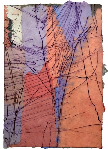 untitled #301, intaglio, chine collé on handmade paper, 16 X 11"