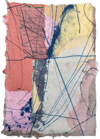 untitled #285, intaglio and chine collé on handmade paper, 16 X 11"