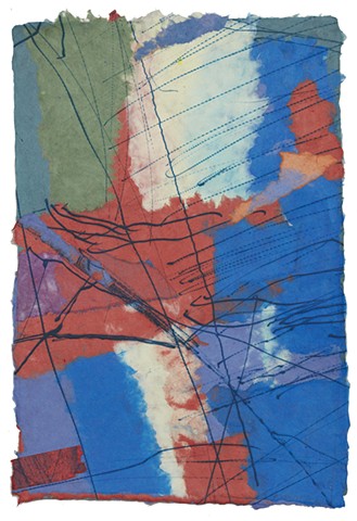 untitled #292, intaglio and chine collé on handmade paper, 16 X 11"