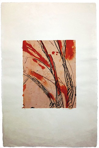 untitled #151, intaglio, chine collé, on handmade paper, 30 X 20", edition of 10