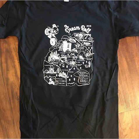 Map illustration Tee for Dream Roll 2018