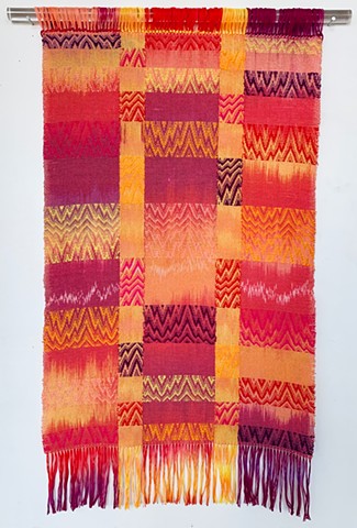 untitled (painted yarn: lemon, marigold, magenta, tomato, peach, fuchsia #3)