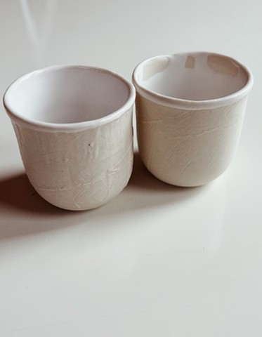 Set of 2 porcelain Mezcal cups set 5 
