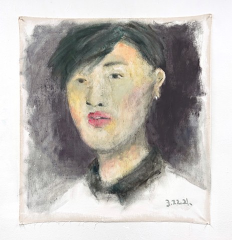 Self-portrait with an earring