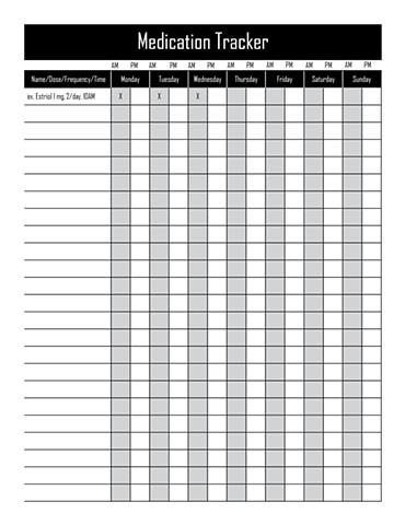 Medication Tracker page 2