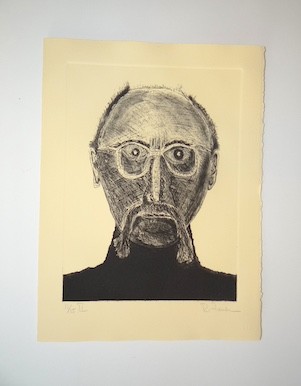 Rafael Ferrer, "self-portrait II"  on Arches Buff paper