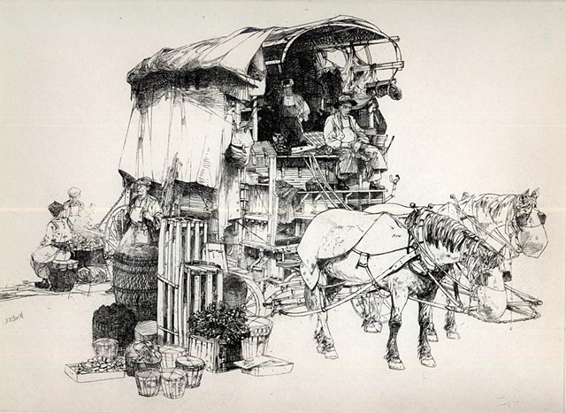 John Winkler, "Large Teal Wagon"
