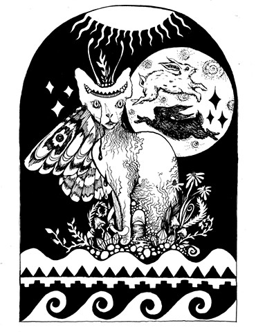 The Water Bearer’s Familiars /// The Sphinx Dreams with the Moth of the Rabbits in the Moon