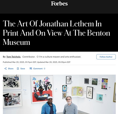 The Art Of Jonathan Lethem In Print And On View At The Benton Museum