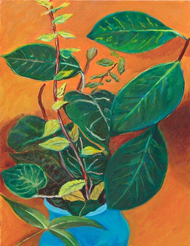 Still Life with Camellia Leaves (By David)