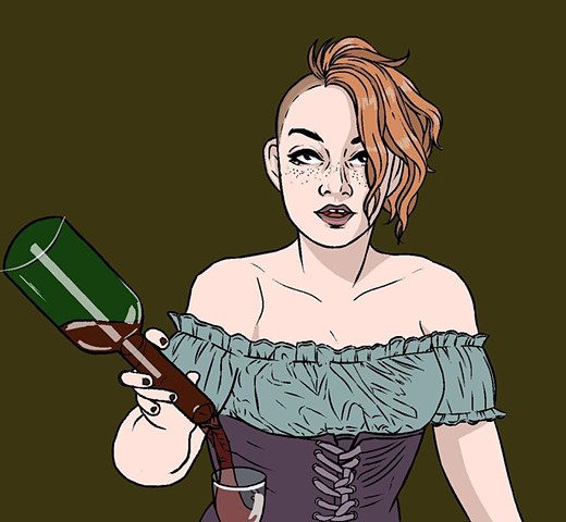 Rhian the Bartender Full Colour