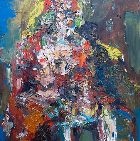 Expressive Figurative Impasto Oil Painting