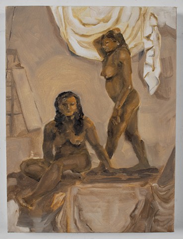 Figure Study in Ochre