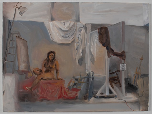 Figure Study with Upturned Chair