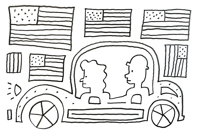 Tom Nussbaum, “Harris & Walz Go For A Drive”