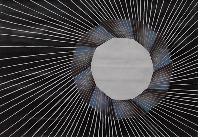 spiraling tunnel space with a magnetic field, describing the generation of energy. 