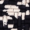 Untitled (black dye, natural canvas, rolled, V1), Diptych