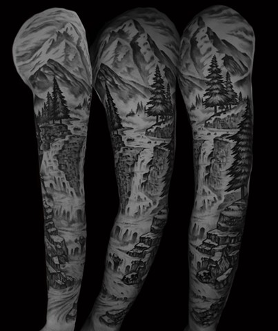 Moutains and River