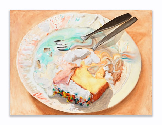Melted ice cream cake, Gwendolyn Zabicki, painting