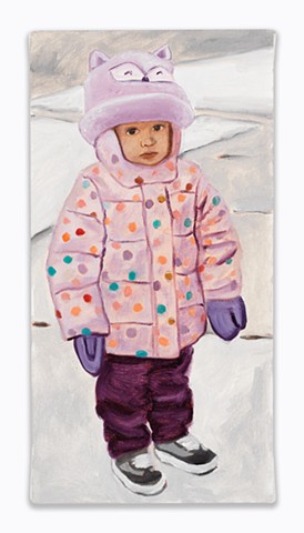 Gwendolyn Zabicki painting girl in winter daughter art artist Chicago
