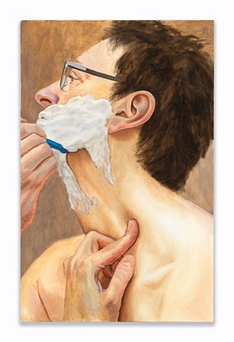 A man shaving, Gwendolyn Zabicki, painting