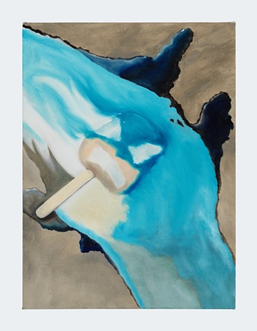 A melting Batman popsicle