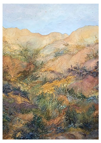 Wild colorful hillside foliage on Greeting Card w/envelope by Victoria Alexander Marquez